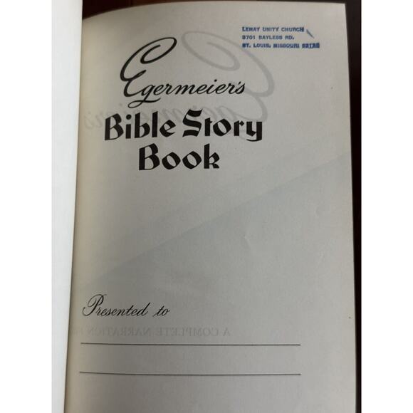 Bible Story Book VTG 1955 Illustrated Egermeier’s Standard Edition Genesis - Picture 6 of 9